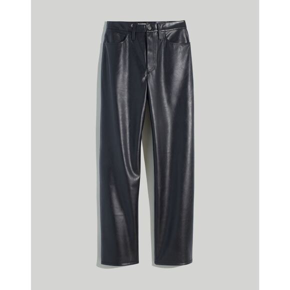 Madewell The Perfect Vintage Wideleg Pant Faux Leather Edition - 23 - Picture 1 of 5